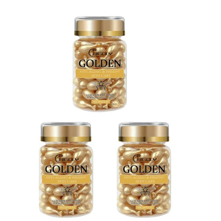 Golden Skin Care Essence Capsules, Glycerin, Retinol, Collagen Firming Skincare, Non-Sticky