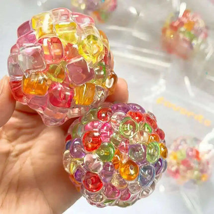 Novelty Fidget Ice Cube Sensory Squeeze Balls Stress Relief Squishy Toys for Kids Adults Relieve Anxiety Calming Down Stuff