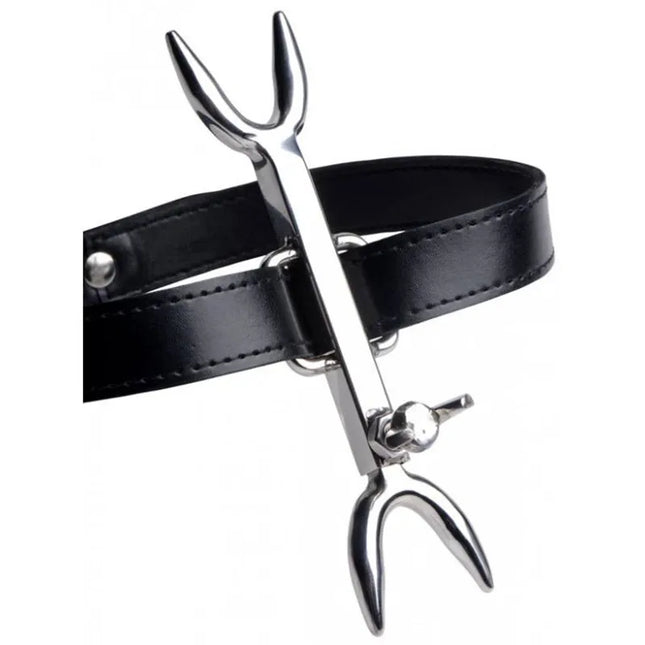 2023 New Sex Collar Leather Stainless Steel Heretics Fork Erotic Positioning Bondage Sex Toys for Men Women Adult Game Sexy Shop