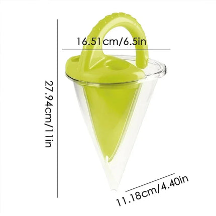 Beach Children Wash Sand Overflow Funnel Outdoor Family Sand Hopper Creative Beach Pile Sand Spills Out Of A Hand-Held Funnel