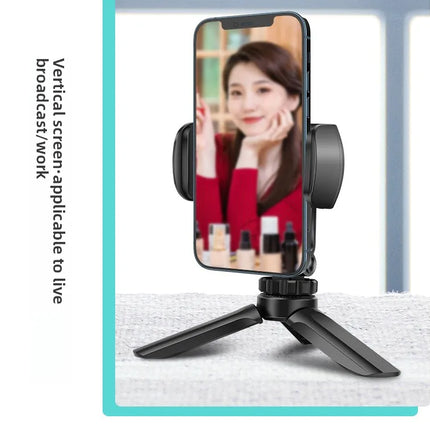 Adjustable Phone Tripod Stand Portable Foldable Desktop Holder 360 Rotatable Selfie Stick Live Streaming Stabilizer Compact