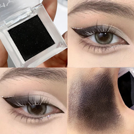 Matte Black White Eyeshadow Palette Natural Monochrome Long Lasting Brighten Silkworm Highlighter Eyeshadow Primer Eyes Makeup