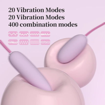 Wired Double Jump Egg with Remote Controller Vibrator for Couples Long Distance Control Adjustable Speed Adult Toy