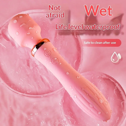Heated AV G Spot Vibrating Wand Female Adult Pleasure Toy Waterproof Rechargeable Personal Massager for Intimate Use