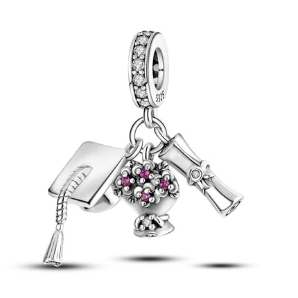 New 925 Sterling Silver Charms Bead Red Cherry Strawberry Love Heart Charm Fit Original Bracelet Pendant DIY Jewelry For Women