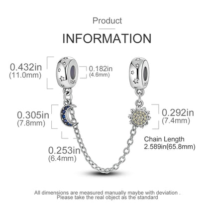 925 Silver Clasp Clip Spacer Stopper Beads Charms & Safety Chain  Clasp Charm Bead Fit Original Bracelet DIY Jewelry