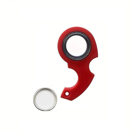 Hot Sale Funny Release fidget spinner Keychain Stress Relief Rotating Keyring Finger Flying Ring Relieve Anxiety Toy Gift