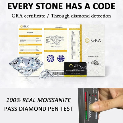 PERMANY 1CT Full Moissanite Earrings for Women S925 Pure Silver Laboratory Certified Cultivation Diamond Luxury Party Jewelry