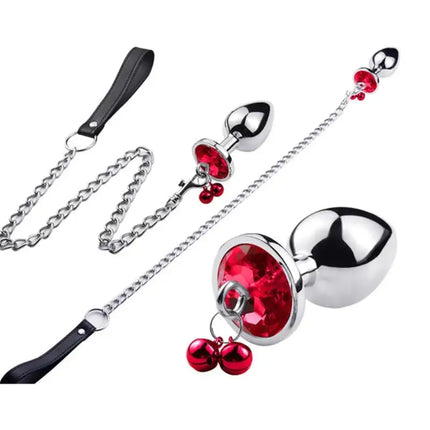 Removable Butte Plug Stainless Steel Anal Plug With Bell Metal Chain Prostate Massager Adult Erotic Sex Toys For Couples Women