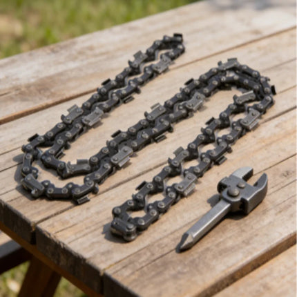 12 Inch Chainsaw Chain 45 Drive Links 3/8" Pitch 22 Teeth Electric Saw Chain Replacement Spare Parts for Wood Cutting Garden Pow