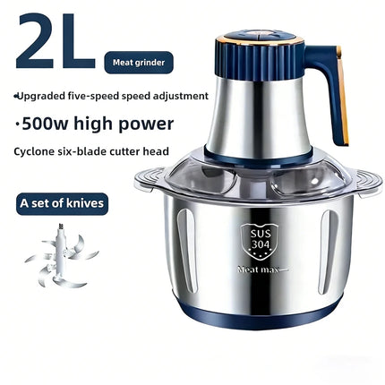 2L 3L 5L Electric Mincer Grinder 304 Stainless Steel Multifunctional Vegetable Slicer Chopper Meat Processor 220V EU Plug