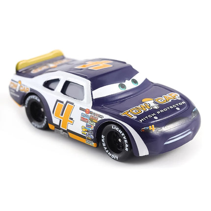 Disney Alloy Car Anime Figure Lightning McQueen Fire Fighting Truck Racing Car Kids Toys 1:55 Metal Die Casting Birthday Gifts