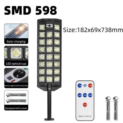 Most Powerful 150000W LED Solar Light Outdoor Motion Sensor Solar Street Lights IPX67 Waterproof Street Lamp Garden Yard Lantern
