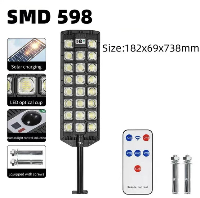 Most Powerful 150000W LED Solar Light Outdoor Motion Sensor Solar Street Lights IPX67 Waterproof Street Lamp Garden Yard Lantern