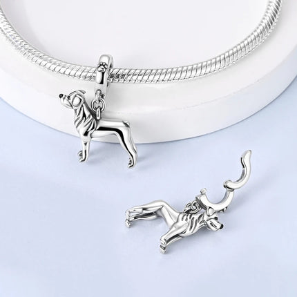 Hot Sale 925 Sterling Silver Puppy Beads & Teddy & Golden Retriever Dangle Charm Fits Bracelet Beloved Pet Pendant Gifts