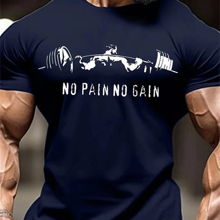 New Men's Fitness T-Shirt Fierce Gym Sports Short-Sleeved Top Quick-Dry Round Neck T-Shirt Fitness Competition Training Clothes