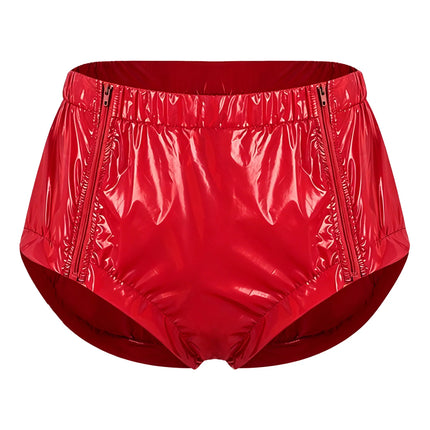 Swimwear Mens Waterproof Diaper Cover Underwear Front Zipper Briefs Swimwear Swimming Trunks Adaptive Special Needs Panties