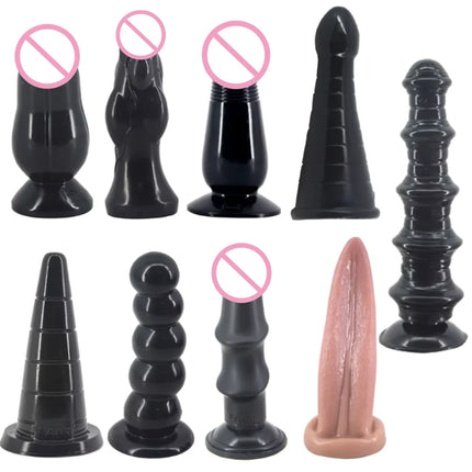 ROUGH BEAST Anal Plug Big Dildo Suction Cup Butt G-spot Stimulate Fake Penis for Women Men Adult Sex Toys Quick Air Sex Machine