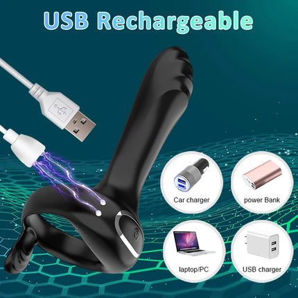 Wireless Bluetooth Cockring Vibrator Male Delay Ejaculation Remote Control Penis Sleeve Vaginal Stimulator Sex Toys for Couple