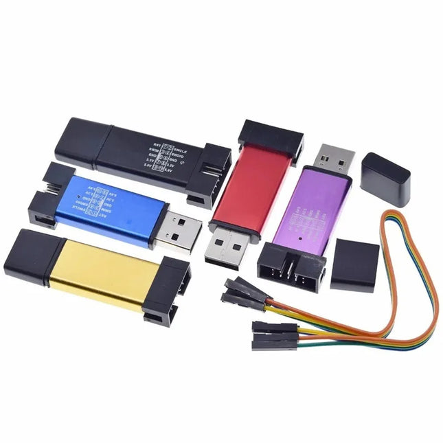 1Set ST LINK Stlink ST-Link V2 Mini STM8 STM32 Simulator Download Programmer Programming With Cover DuPont Cable ST Link V2