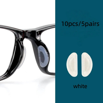 10pcs Silicone Non-slip Nose Pads D-shaped Glasses Nose Support Long Lasting Eyeglasses Nasal Holder Eyewear Accessories