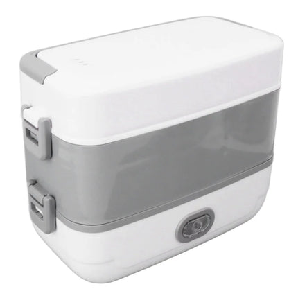 Electric Lunch Box Multifunction Double Layer Stainless Steel Liner Portable Food Heating Box For Home Office Travel