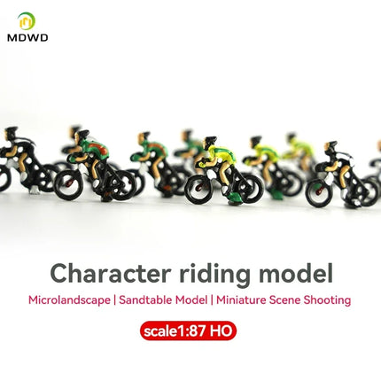 Model Railway HO Scale 1:87 Cyclist Photographer Cycling 15 Different Poses Bicycle Motorcycle