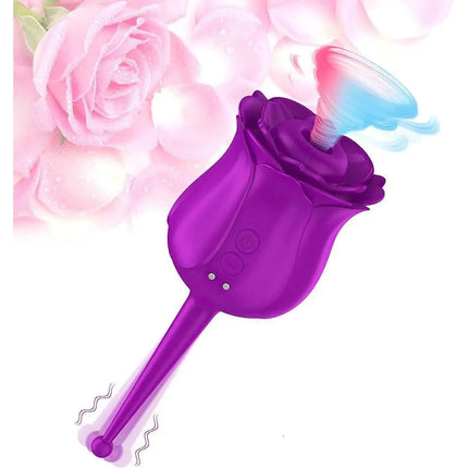 G-Spot  Stimulating Vibrators  oral Sucking Handheld Rose Flower Shape   Adult Toys Sex for Female Women