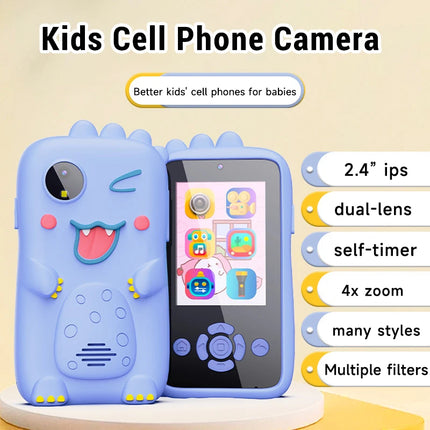 Children Smart Phone Toys Cartoon Educational Toy for Boys Girl Phone Toys Baby Digital Camera Phone Game Age 3-12 Birthday Gift