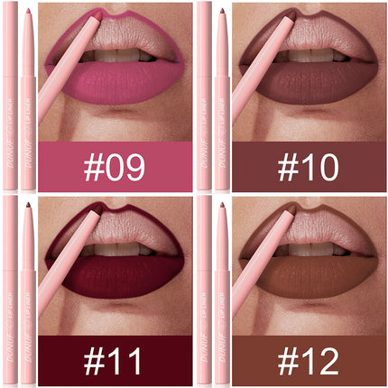 12Color Waterproof Lip Liner Pencil Dark Red Brown Lipstick Pencil Lip Outline Nude Matte Lipstick Crayon Contouring Tint Makeup