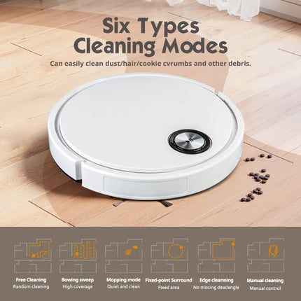 NEW 2800PA 3-in-1 Super Quiet Robot Vacuum Cleaner, APP Control, Smart Sweep Wet Mopping for Floor & Carpet