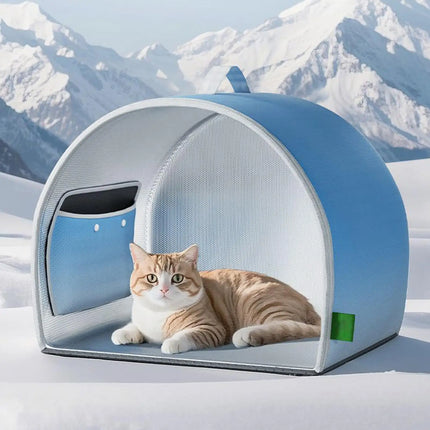 2026 Pet Cooling House Cats Ice Shelter Foldable Cooling House Weatherproof Large Pet Home High-Efficiency For Park Garden