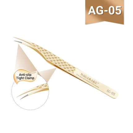 NAGARAKU Tweezer for Eyelash Extensions Professional Eyelash Tweezers Antistatic Straight