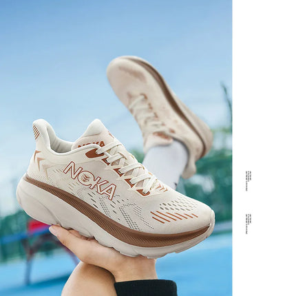 Men's Running Shoes Jogging Breathable Mesh Cushioning Non-Slip Outdoor Luxury shoes Couple Trainer Race Sneakers Off-road Shoes