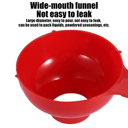 High-end Wide Mouth Funnel Plastic Popular Salad Dressing Liquid Wide Tools Gadgets Mouth Hopper Funnel Kitchen Canning Filter