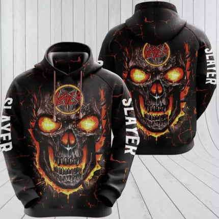 SLAYER ROCK Hoodies Men's 3D Printing Hoodie Men Women Sweatshirt Casual Oversized Man Clothing Streetwear Fashion Hoodies