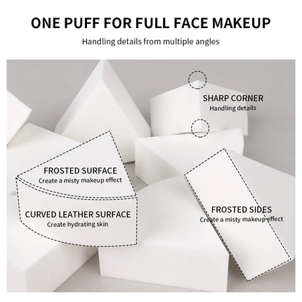 Triangle Soft Makeup Sponge 30Pcs/Set Wet and Dry Use Fan Shaped Puff Foundation Concealer Smearing Powder Puff Cosmetics Tool