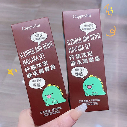 [HB]Cappuvini Slimming Volume Mascara Brown Black Mascara Set Waterproof And Long-Lasting Curl Non-smudge Eyelash Makeup Mascara