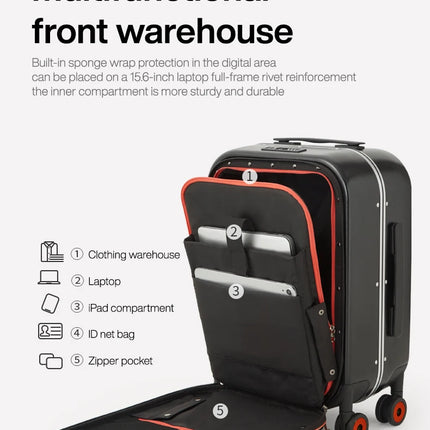 Mixi New Innovative Design Suitcase Carry On Hardside Rolling Luggage PC Spinner Wheels Trolley Case Aluminum Frame