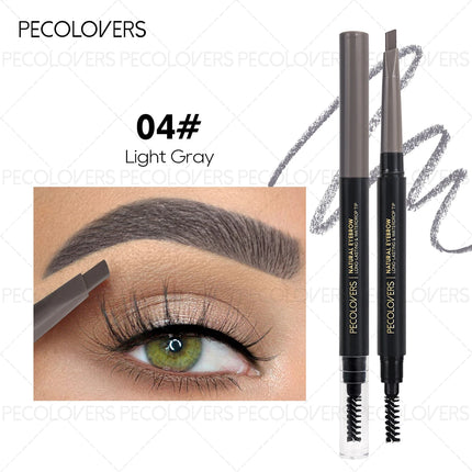 Smooth No Blooming Brown Eyebrow Pencil Double Headed Triangle Natural Long Lasting Eyebrow Pencil Makeup Cosmetics