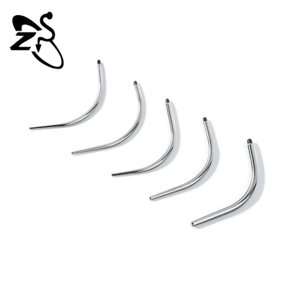 ZS 1 Piece G23 Titanium Curved Taper Insertion Pin Tool Internal Thread Piercing Kit For Tragus Helix Lip Nose Piercing Jewelry