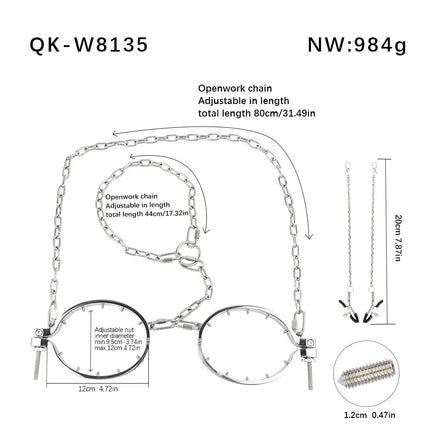QKKQ Wearable Stainless Steel Breast Bondage Sexy Tools Chest Stimulate Nipples Massager BDSM Sex Toys Couple Erotic Accessories