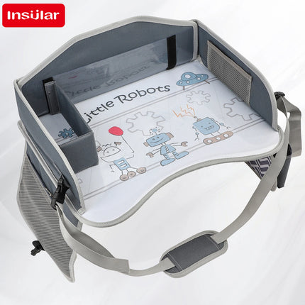 Child Travel Tray for Car Seat Waterproof Storage Mesh Pocket Large Capacity Painting Board Portable Safety Seat Vehicle-mounted