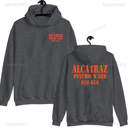 Alcatraz Psycho Ward 616 616 Halloween Graphic Hoodie A Clockwork Orange Woman Man Full-length Novel Pullover Camisetas