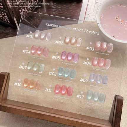 TC 12-Color Cat Eye Magnetic Gel Nail Polish 10ml Full Coverage Vernis Semi Permanent Super Gorgeous Nail Manicure Varnish Gel