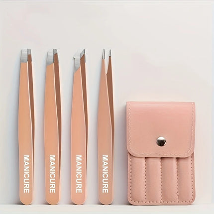 Professional Stainless Steel Tweezers Tips Eyelash Extension & Microblading Kit for Eyebrow Shaping Eyelash Grafting Tweezers
