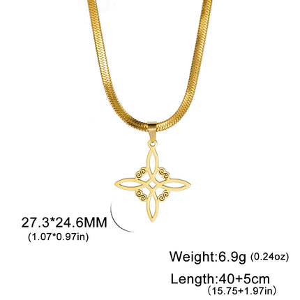 Lucktune Witch Knot Pendant Necklace Stainless Steel Snake Chain Necklace For Women Vintage Lucky Wicca Jewelry Party Gifts Sale