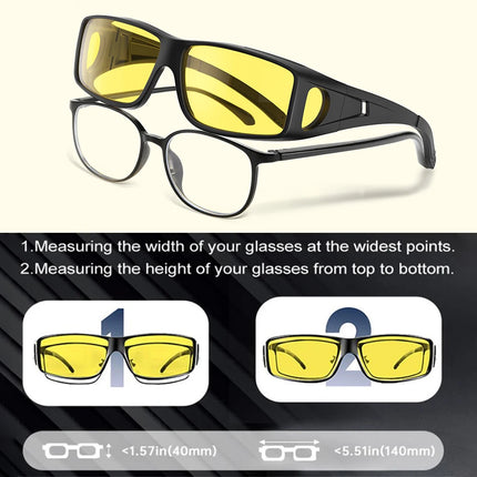 CRIXALIS Polarized Fashion Sunglasses Men Night Vision For Driving AT Night Women Men Anti-reflective UV400 Protection
