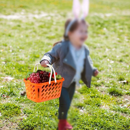 2pcs Shopping Basket Toys, Kids Grocery Basket with Handle for Kids Pretend Play Grocery Basket Toys