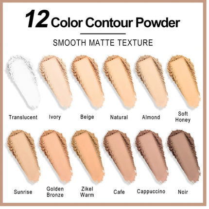 Contouring Makeup Palette for Beginners, 9 Colors Large Pro Contour Palette with Make Up Brush, Waterproof Long-Lasting Cosmetic